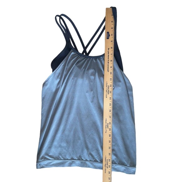 Women’s ATHLETA Size S Gray Black Hidden Agenda Strappy Tank Top Shirt Small Bra - Picture 3 of 9